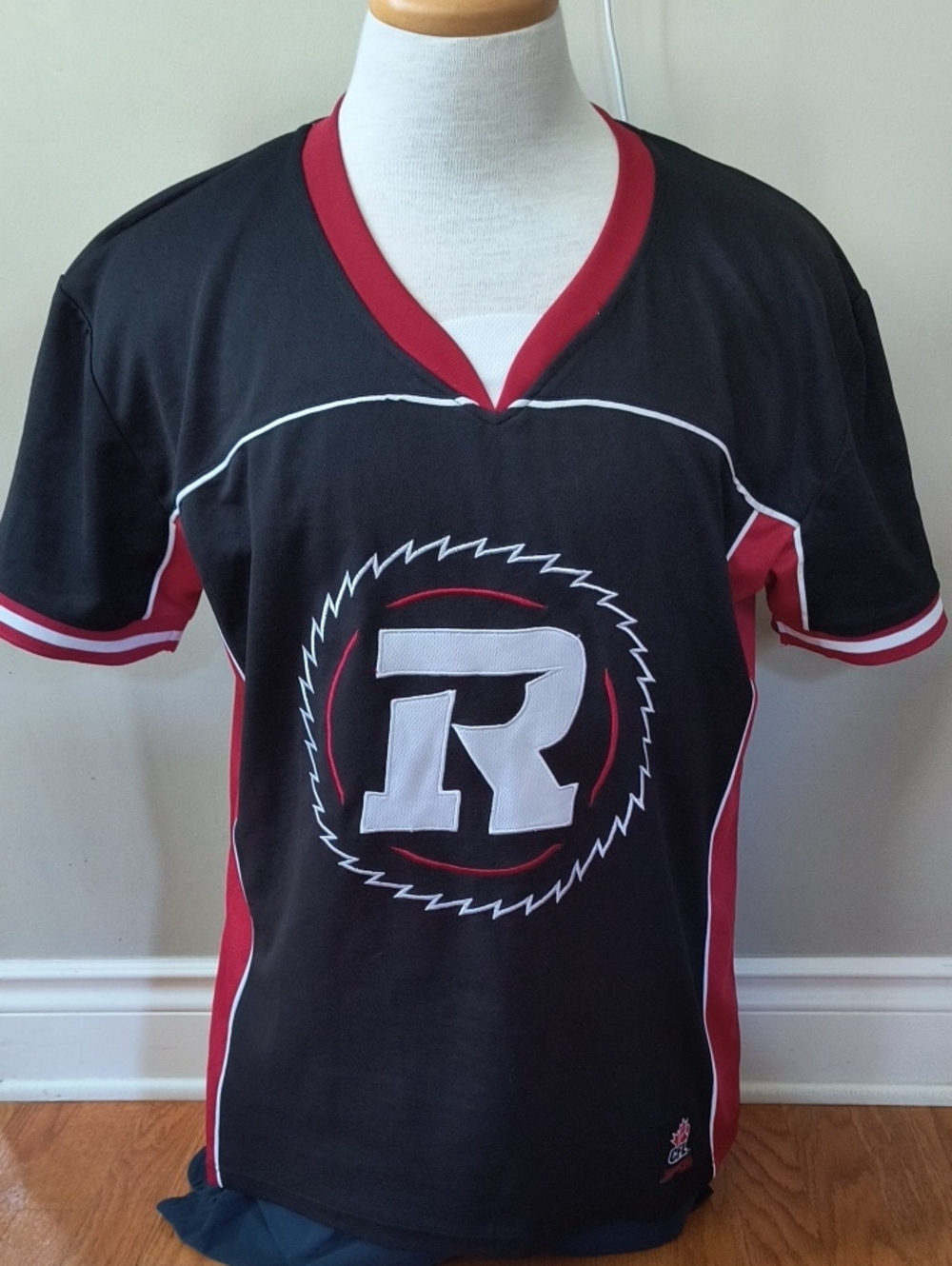 Men's Ottawa Redblacks Black & Red Jersey, Size M